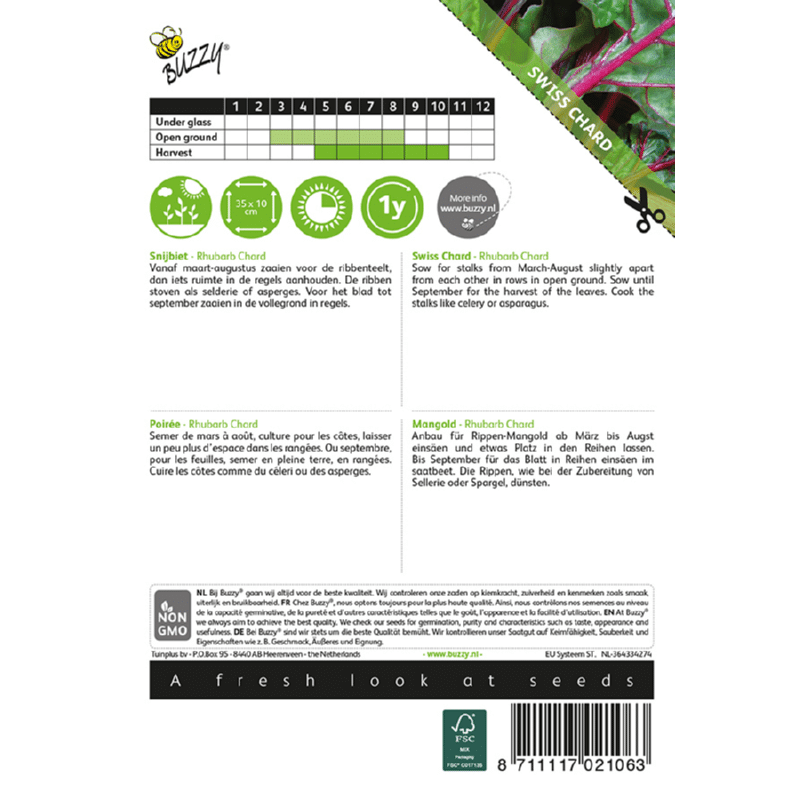 Bladbede - Rhubarb Chard - Beta vulgaris