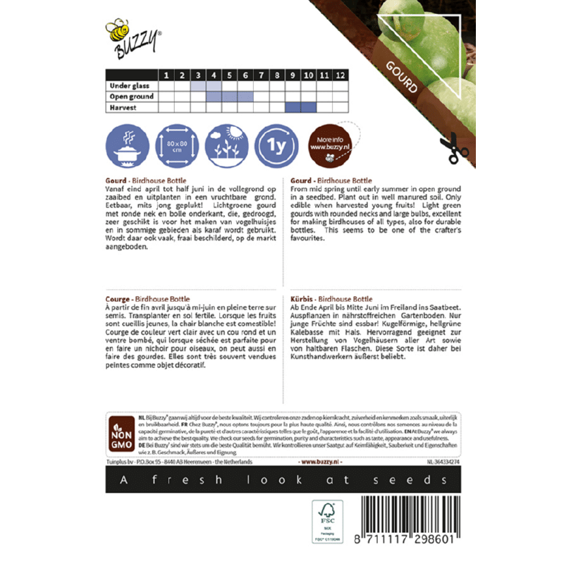 Pyntegræskar - Birdhouse bottle - Lagenaria siceraria