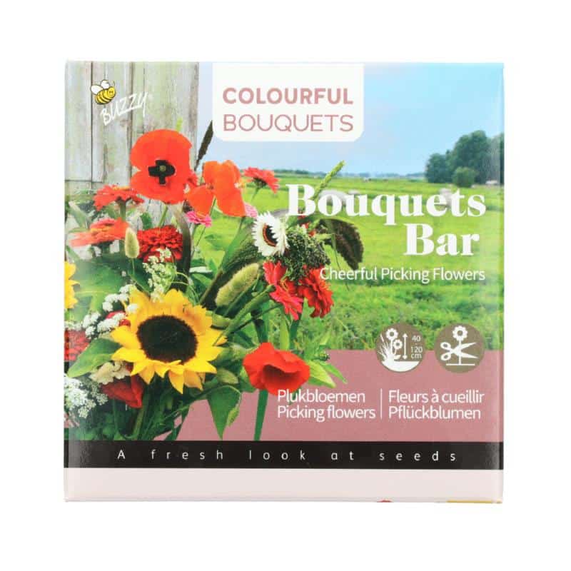 Buket Blomster - Cheerful Picking Mix - Såboks