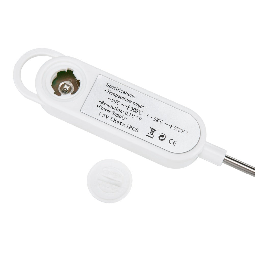 Grill- eller Jordtermometer, hvid - Digital