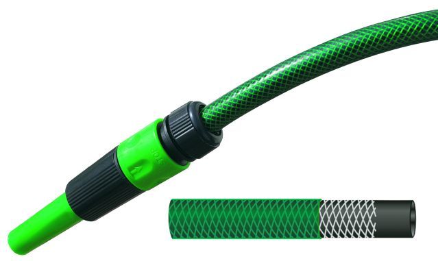 Vandslange grøn 1/2" m/ Fittin.25M