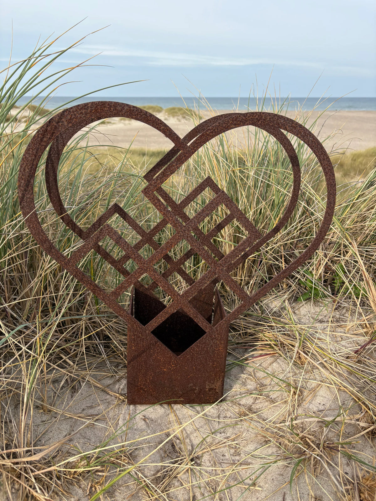 Hjertekrukke i corten stål