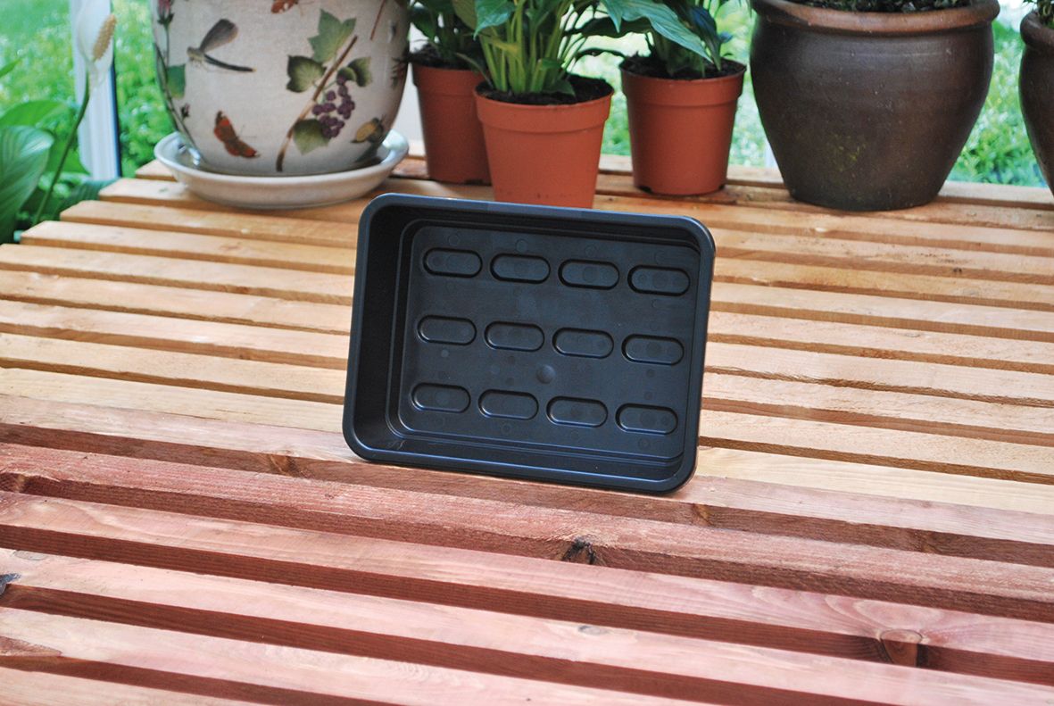 Sort plast bakke 23x17x6cm