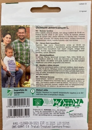 Basilikum - Lemon - Ocimum americanum l. - PG3