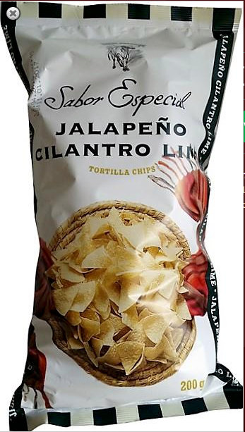 Tortilla Chips Jalapeno med lime og cilantro - 120 gr