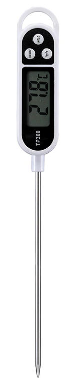 Grill- eller Jordtermometer, hvid - Digital