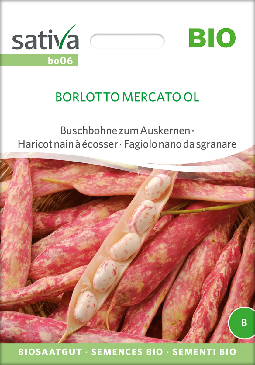 Dværgbønne - Borlotto Mercato - ØKO
