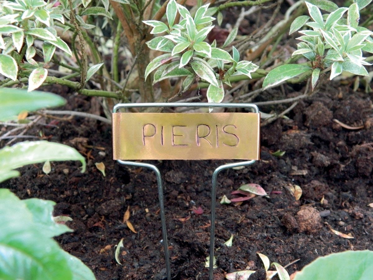 T Planteskilte i jern og kobber